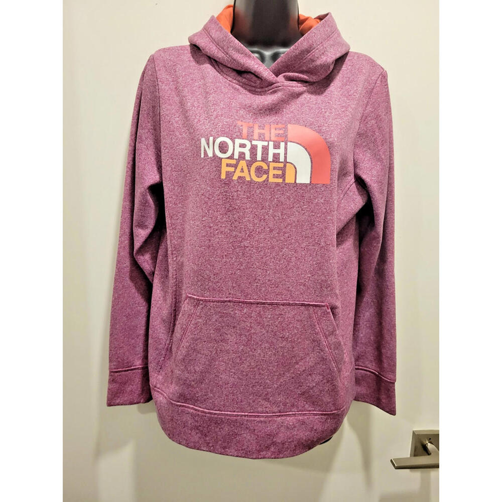 The North Face Half Dome Pullover Hoodie Maroon Orange Womens Large